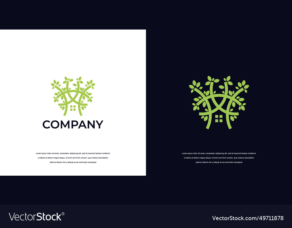 Simple tree logo design abstract