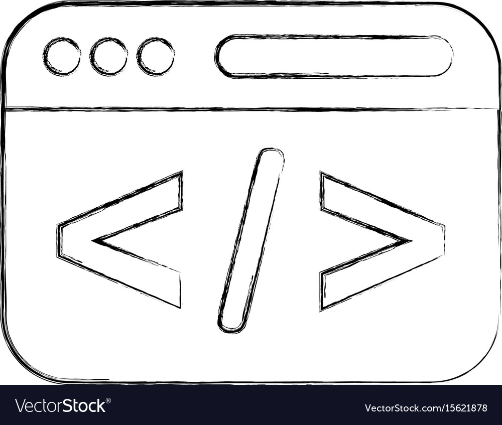 Template web programming language Royalty Free Vector Image