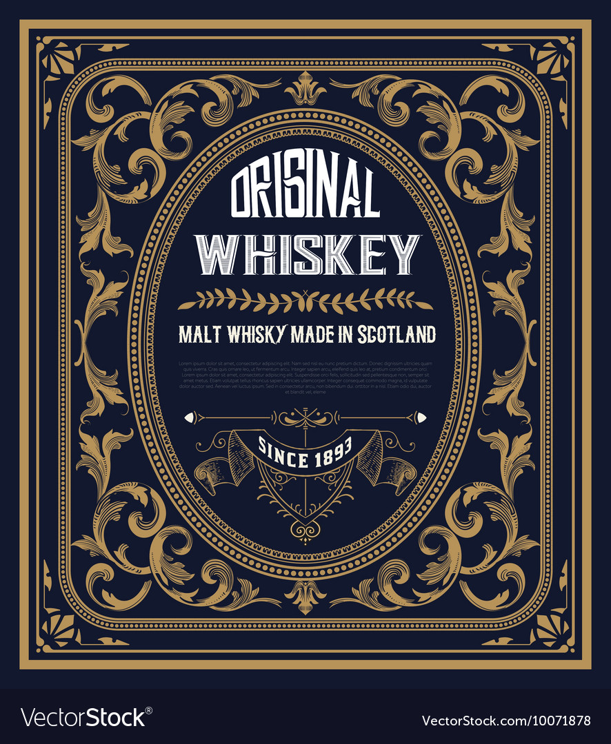 Vintage label for whiskey you can apply Royalty Free Vector