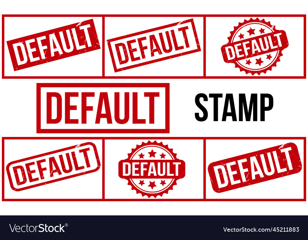 Default rubber stamp set Royalty Free Vector Image