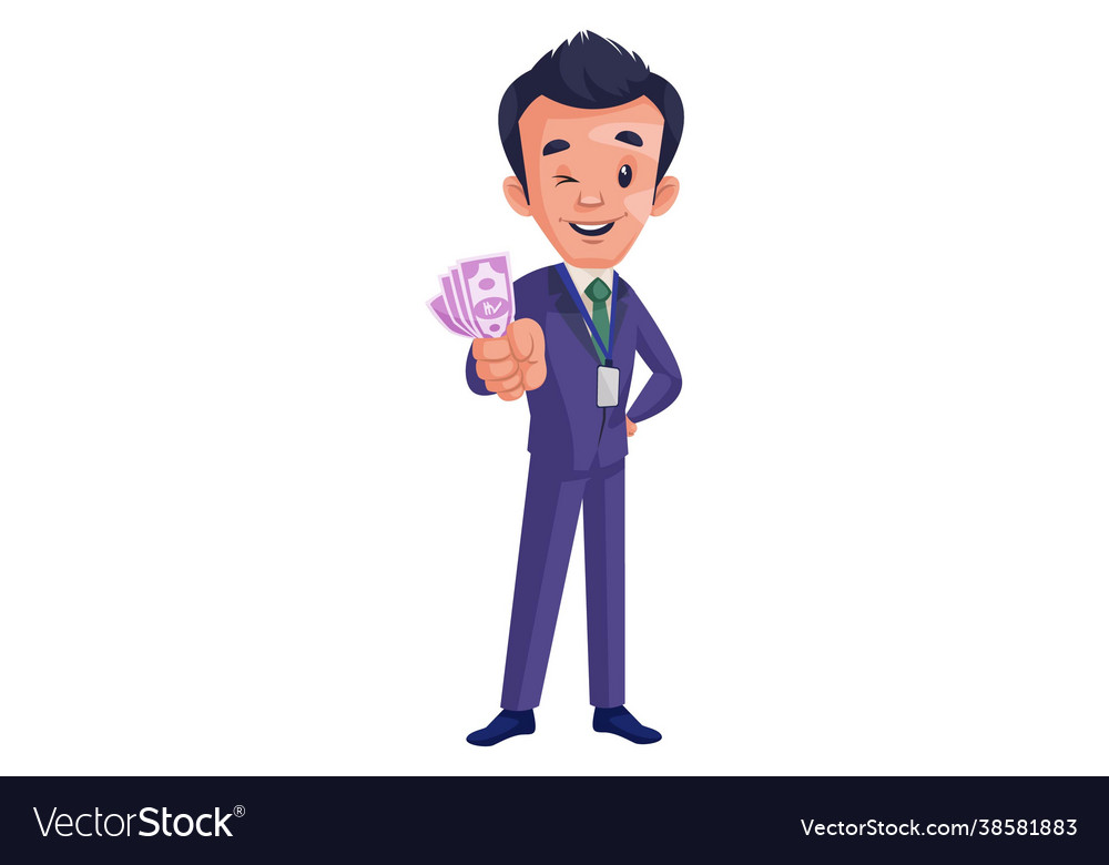 Journalist boy cartoon character Royalty Free Vector Image