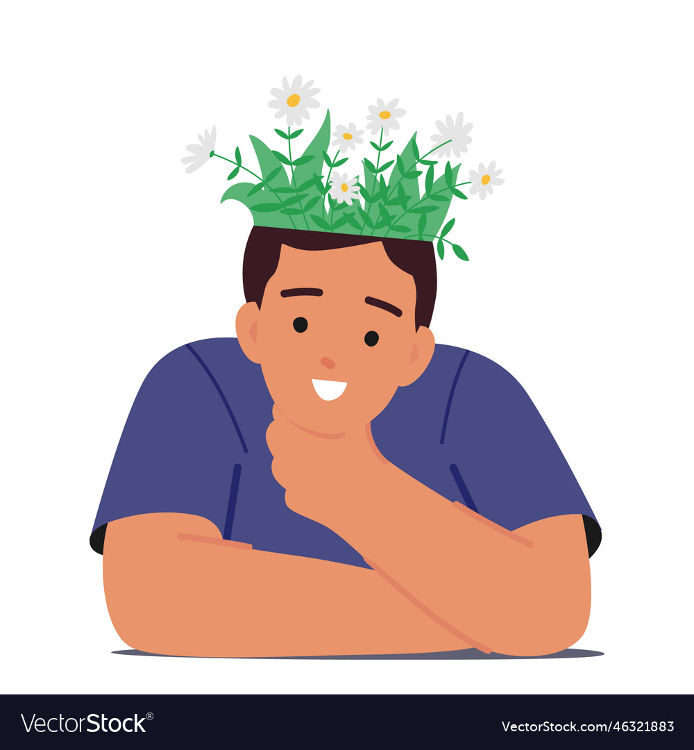 mental-health-and-mind-balance-concept-with-happy-vector-image