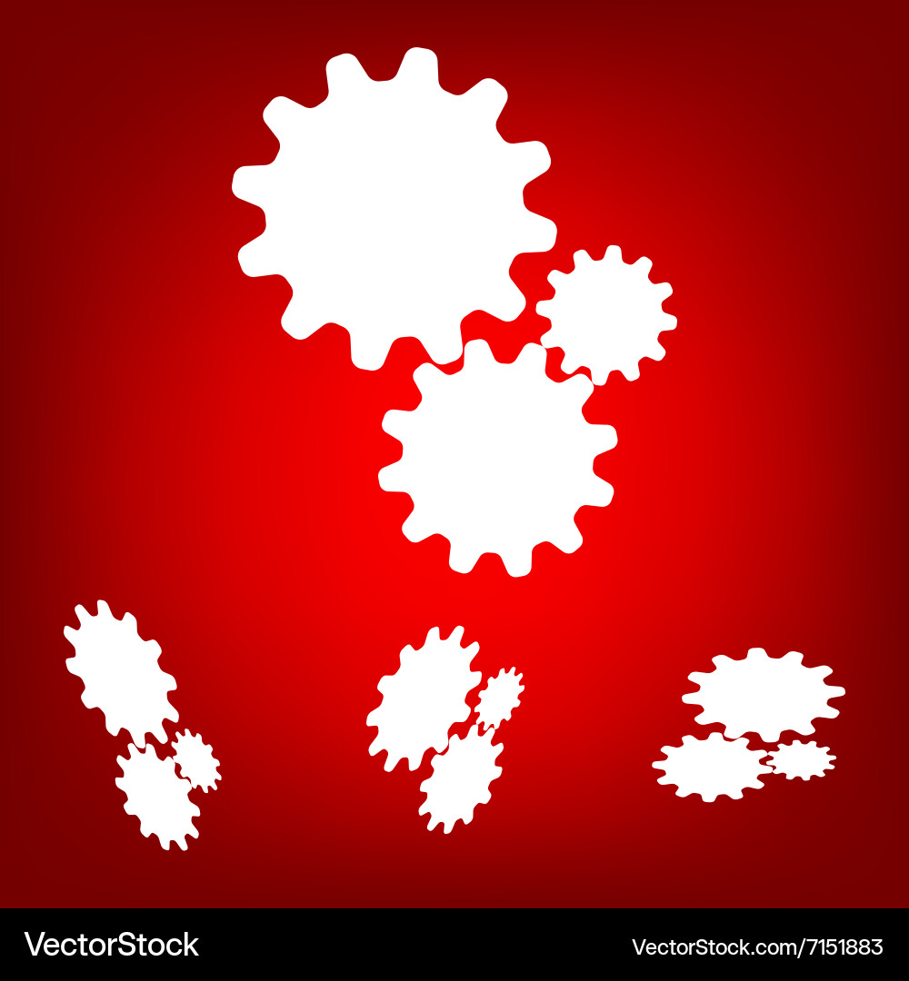 Settings icon set isometric effect Royalty Free Vector Image