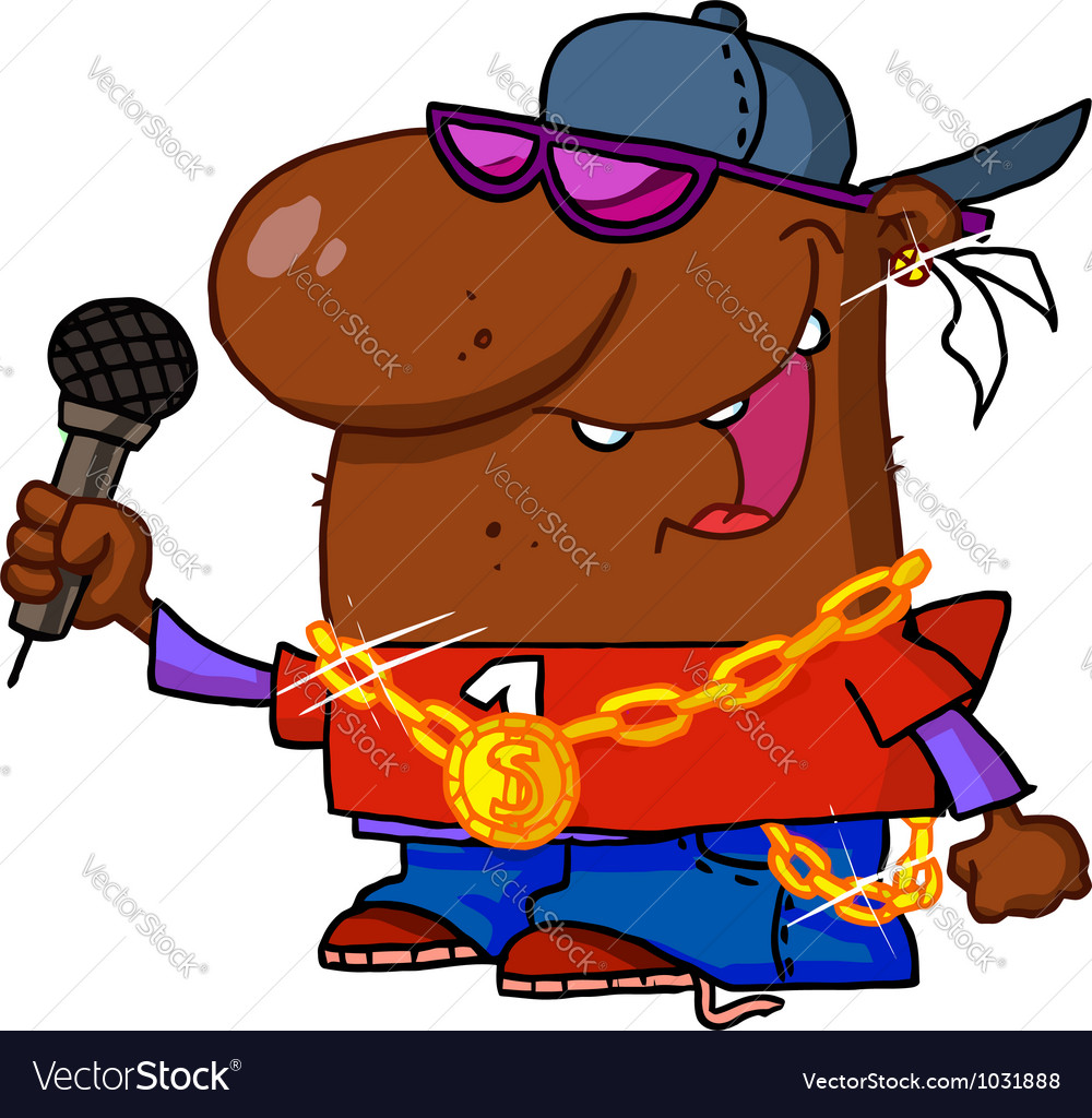 Black Rapper Royalty Free Vector Image - VectorStock