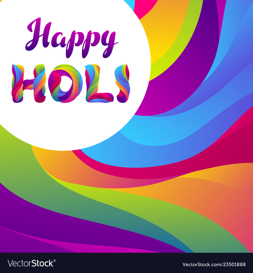 Happy holi colorful background Royalty Free Vector Image