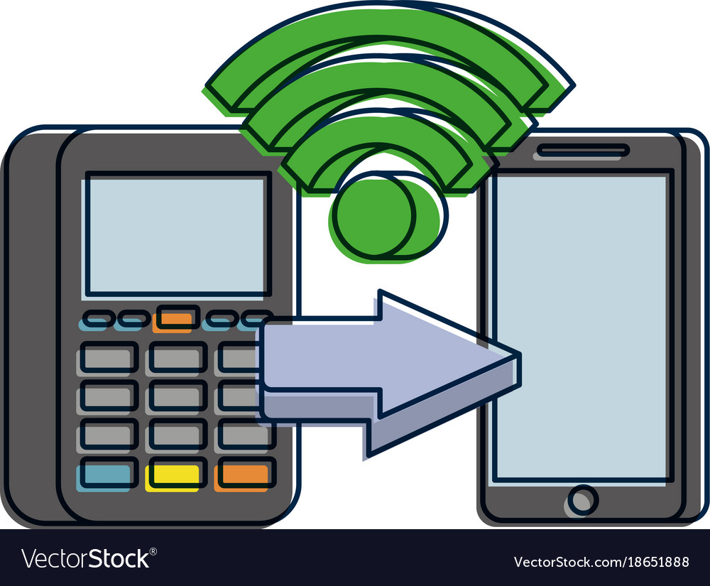 Mobile payments and near field communication Vector Image
