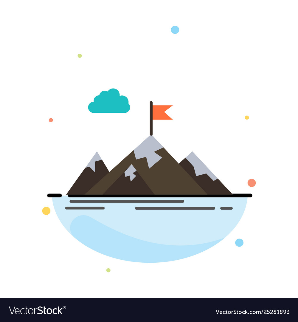 Achievement aim business goal mission mountains Vector Image