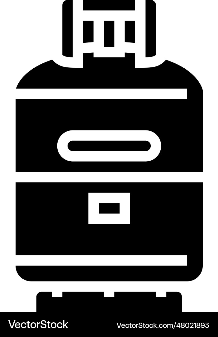 Cylinder gas service glyph icon Royalty Free Vector Image
