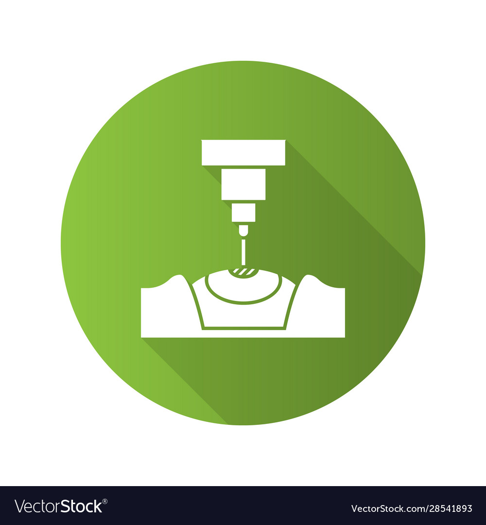 Laser eye surgery flat design long shadow glyph Vector Image