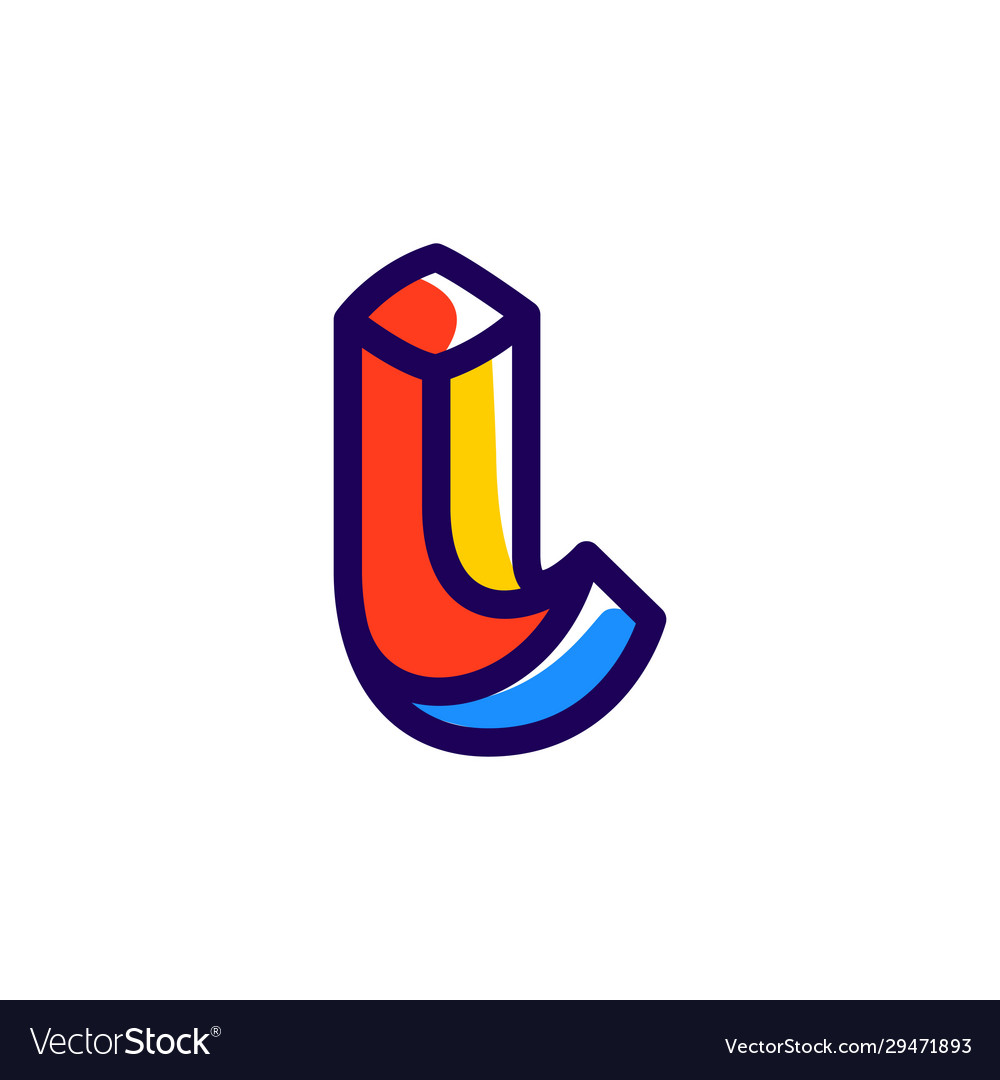 Letter i impossible shape logo Royalty Free Vector Image