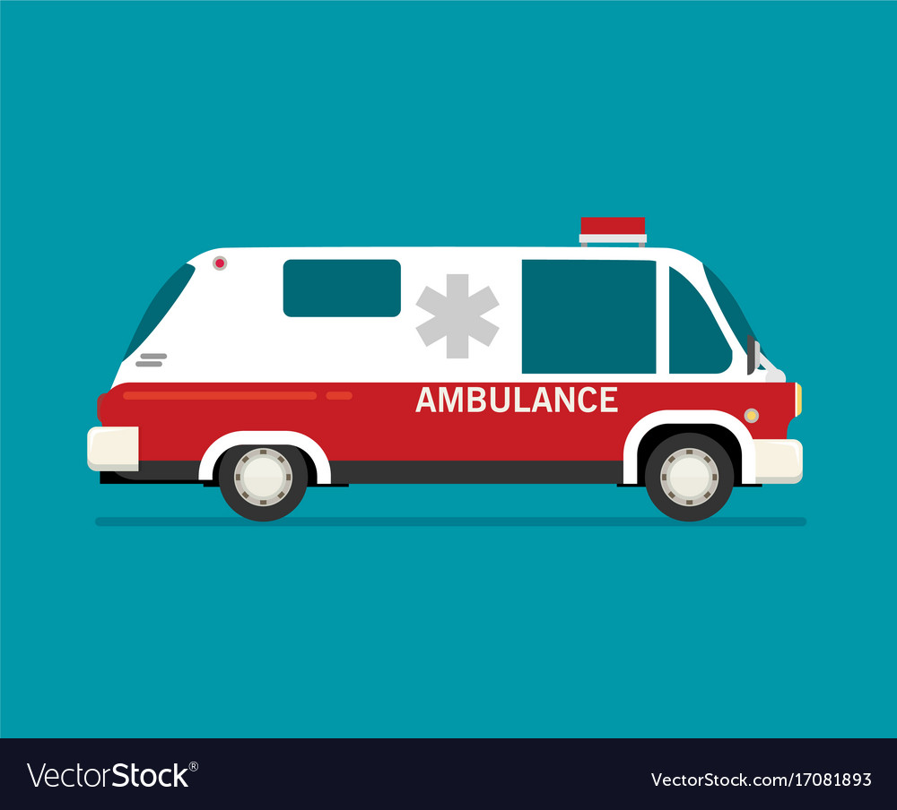 Retro Ambulance Car Royalty Free Vector Image - Vectorstock