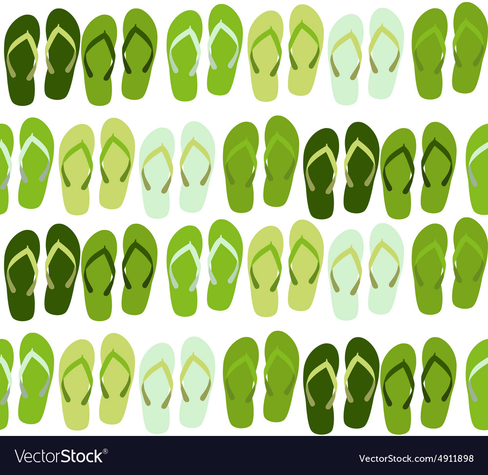 Beach seamless background with flip flops Vector Image