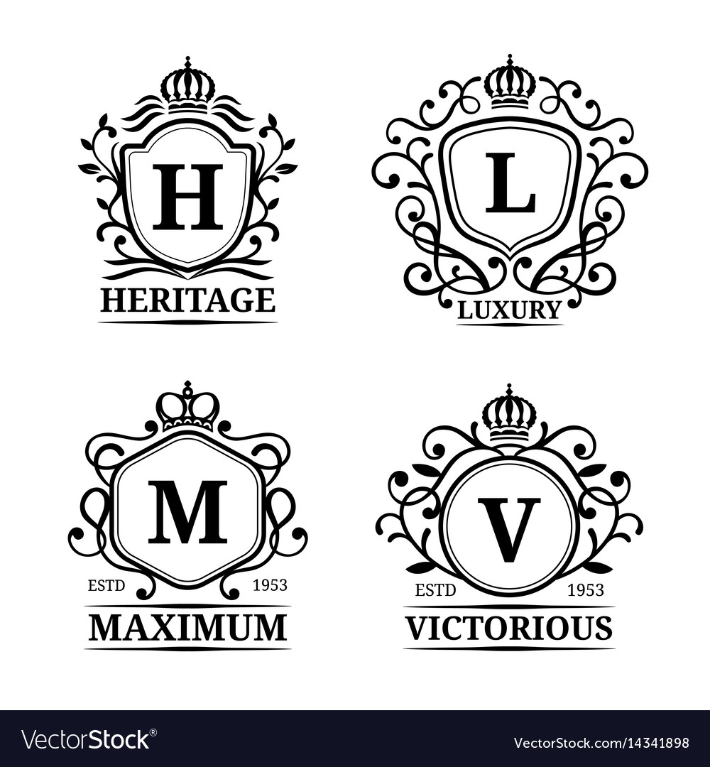 Premium Vector  Set of creative lettermark monogram logo template