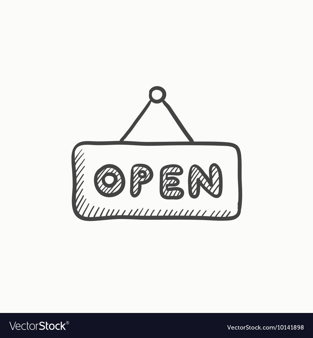 Open sign Royalty Free Vector Image - VectorStock