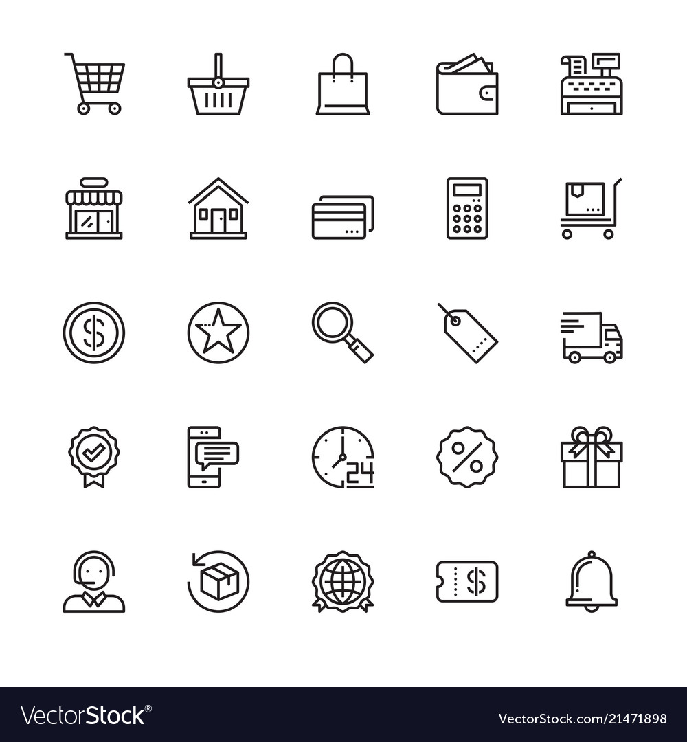 Shopping icons vector image Shopping icons