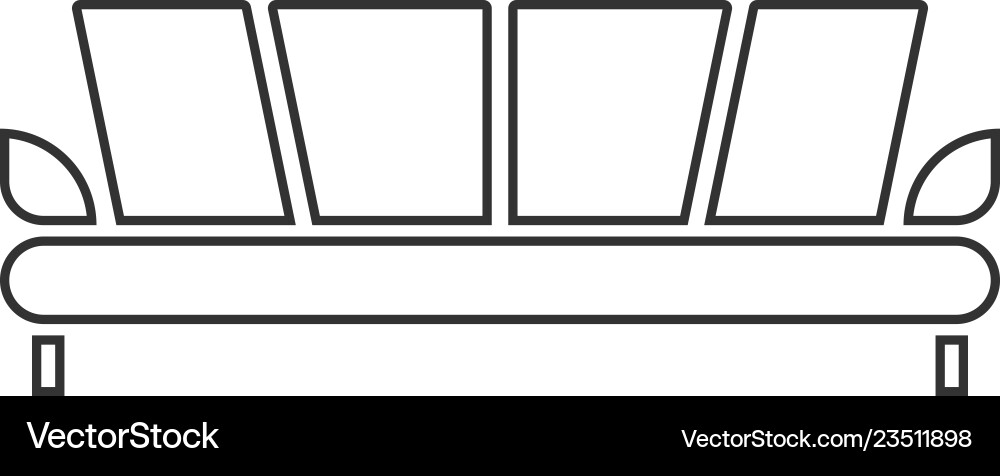Sofa icon flat Royalty Free Vector Image - VectorStock