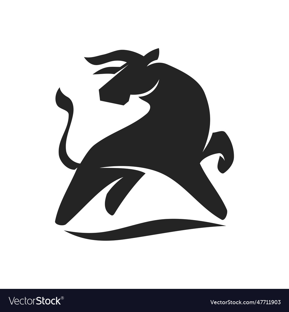 Bull logo template icon brand identity isolated Vector Image