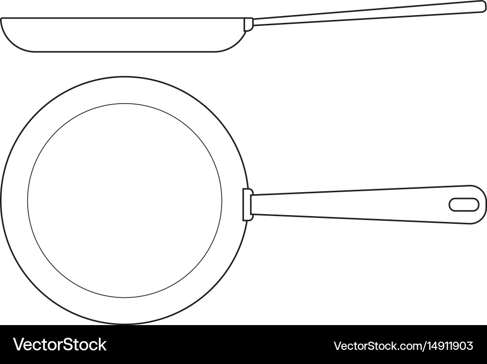 Frying pan icon kitchenware Royalty Free Vector Image