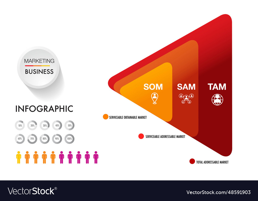 Tam sam som infographic template Royalty Free Vector Image