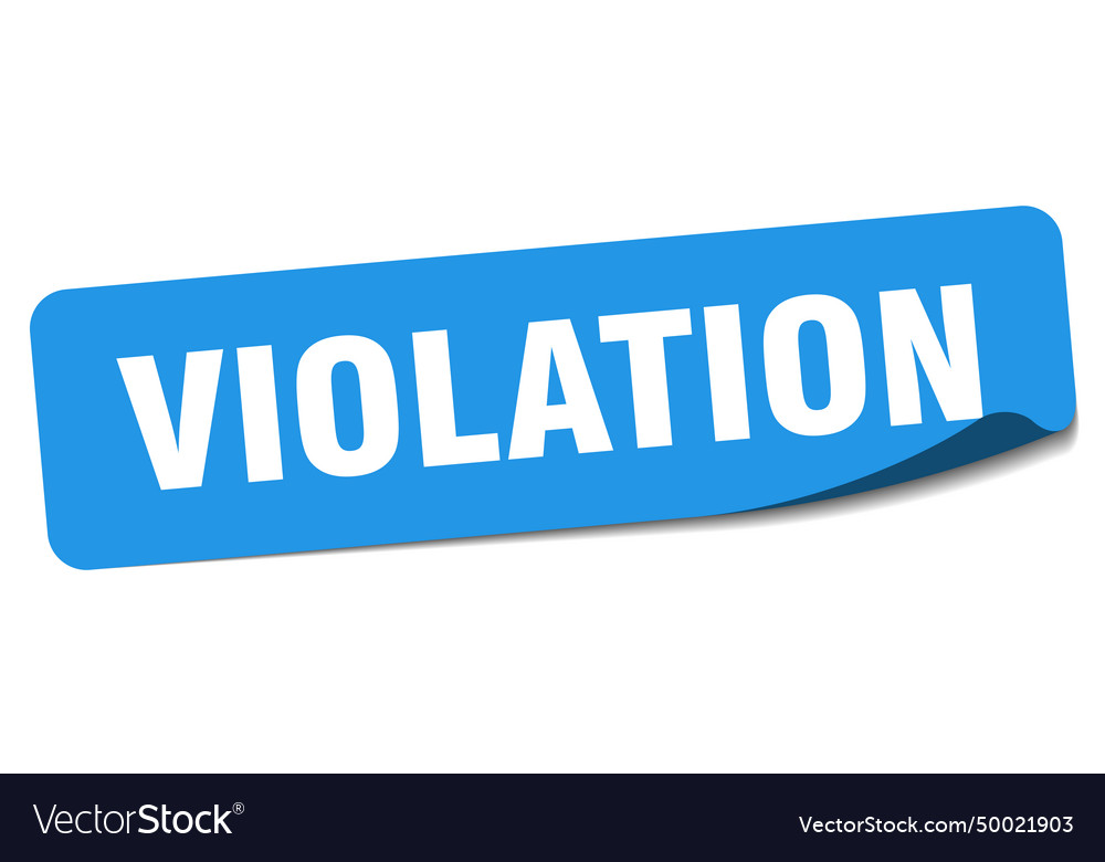 Violation sticker violation label Royalty Free Vector Image