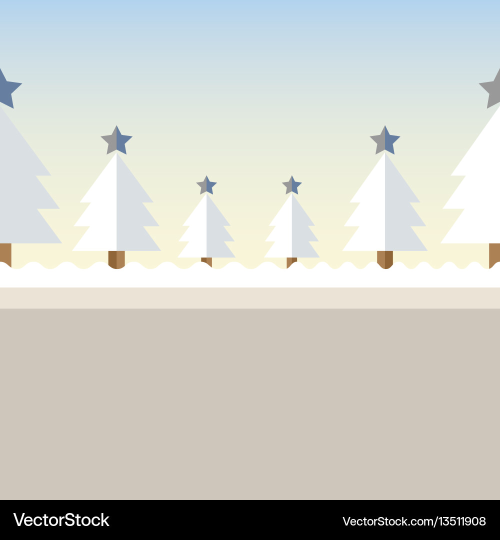 Christmas tree background snow Royalty Free Vector Image