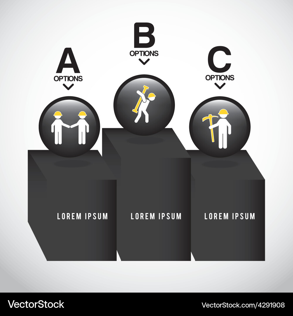 Construction infographic Royalty Free Vector Image