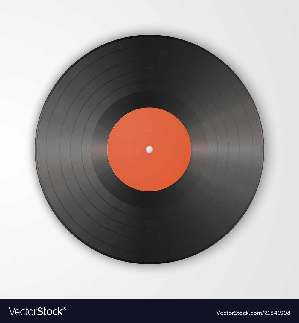 Gramophone Vinyl Lp Record Template Isolated On Vector Image