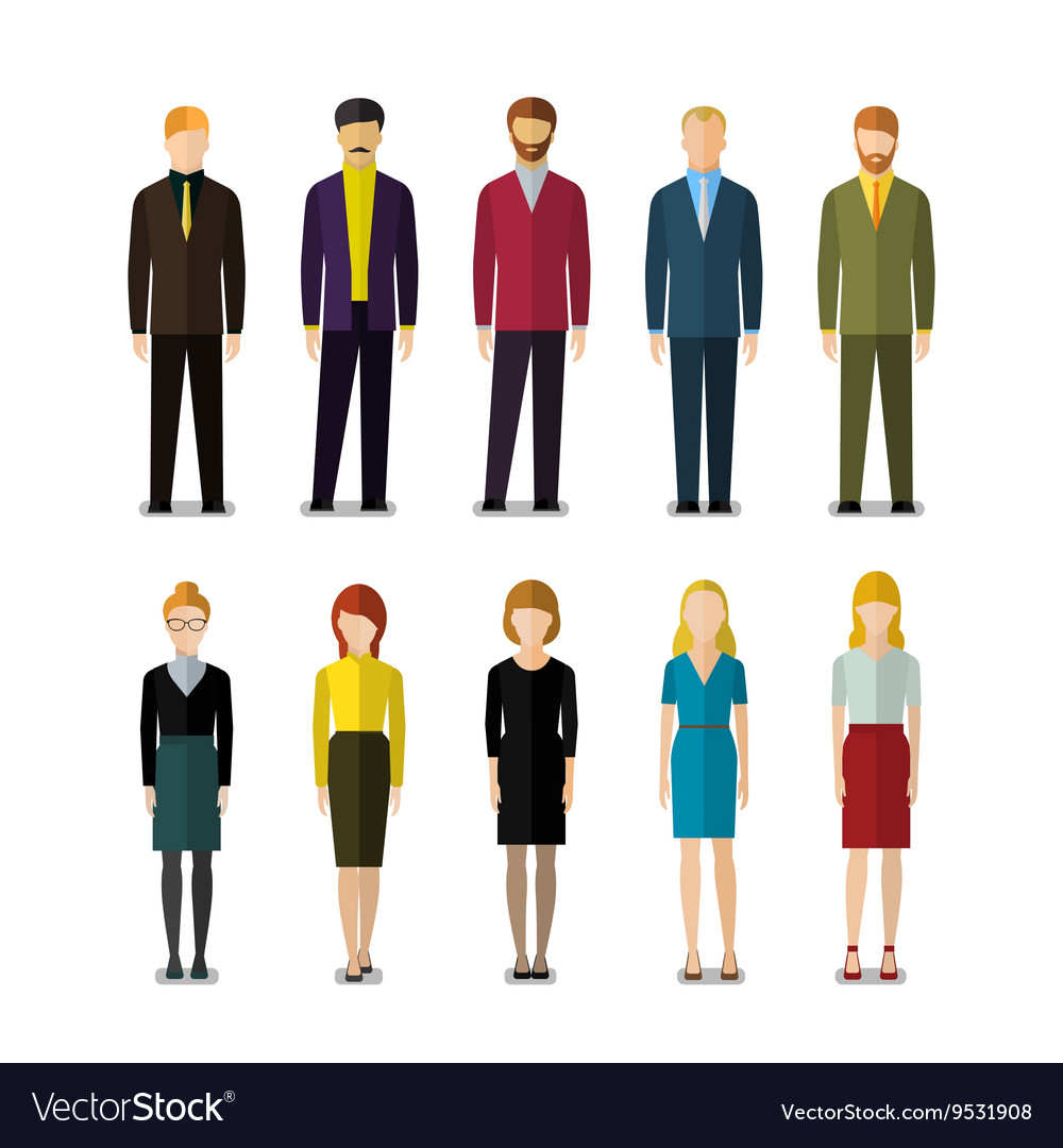 Icons of businessmen and businesswomen Royalty Free Vector