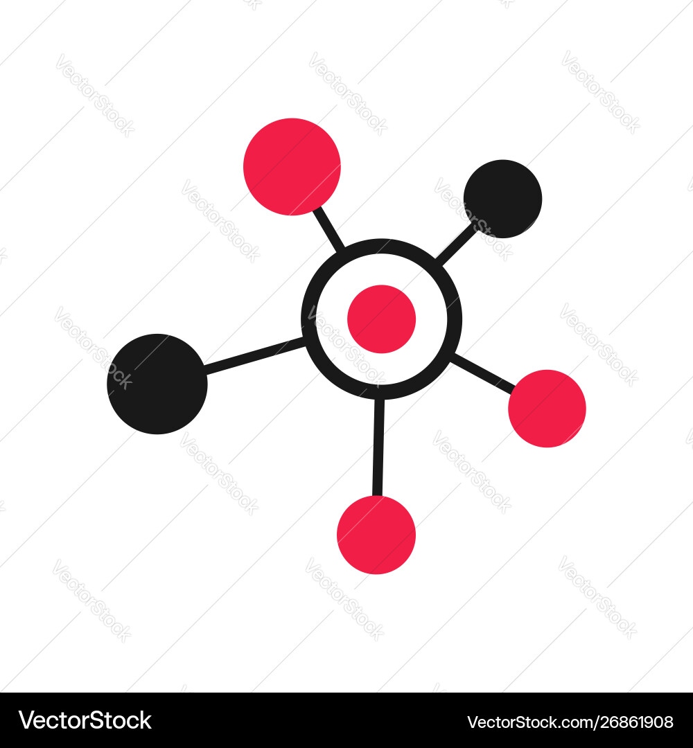 Molecule logo connection icon template Royalty Free Vector