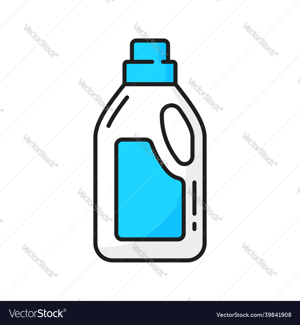 Plastic bottle of liquid detergent isolated icon Vector Image