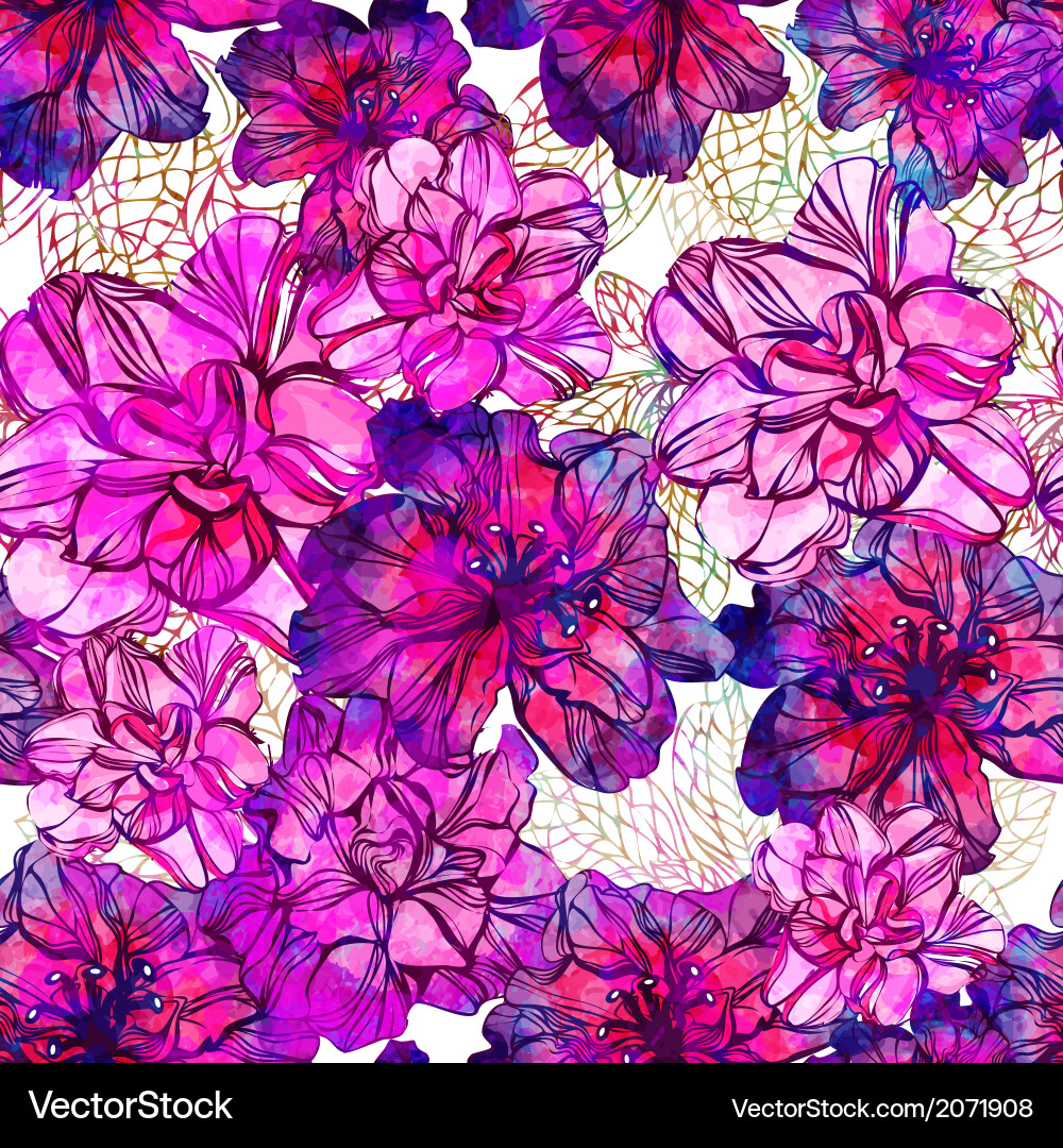 Seamless abstract flowers pattern eps10 Royalty Free Vector