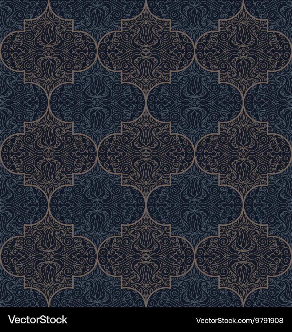 Seamless pattern with art ornament Royalty Free Vector Image