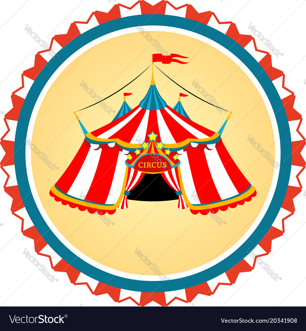 Striped Circus Tent In Frame Royalty Free Vector Image Striped Circus Tent In Frame Vector Image