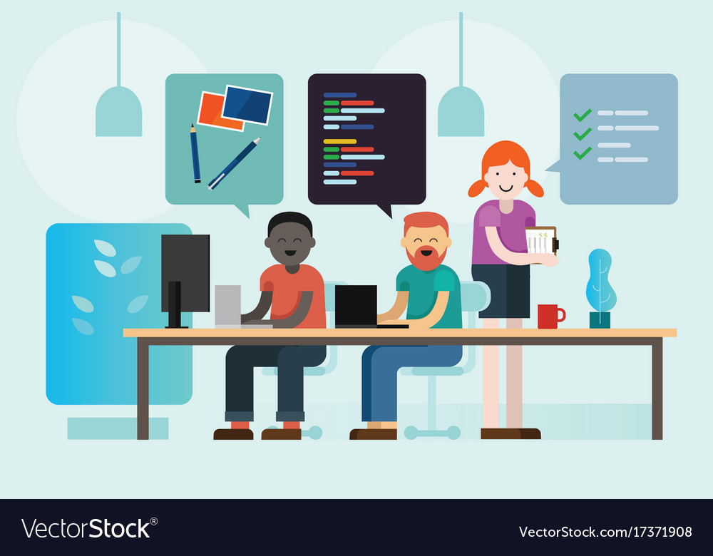 Web design development programmer and project Vector Image