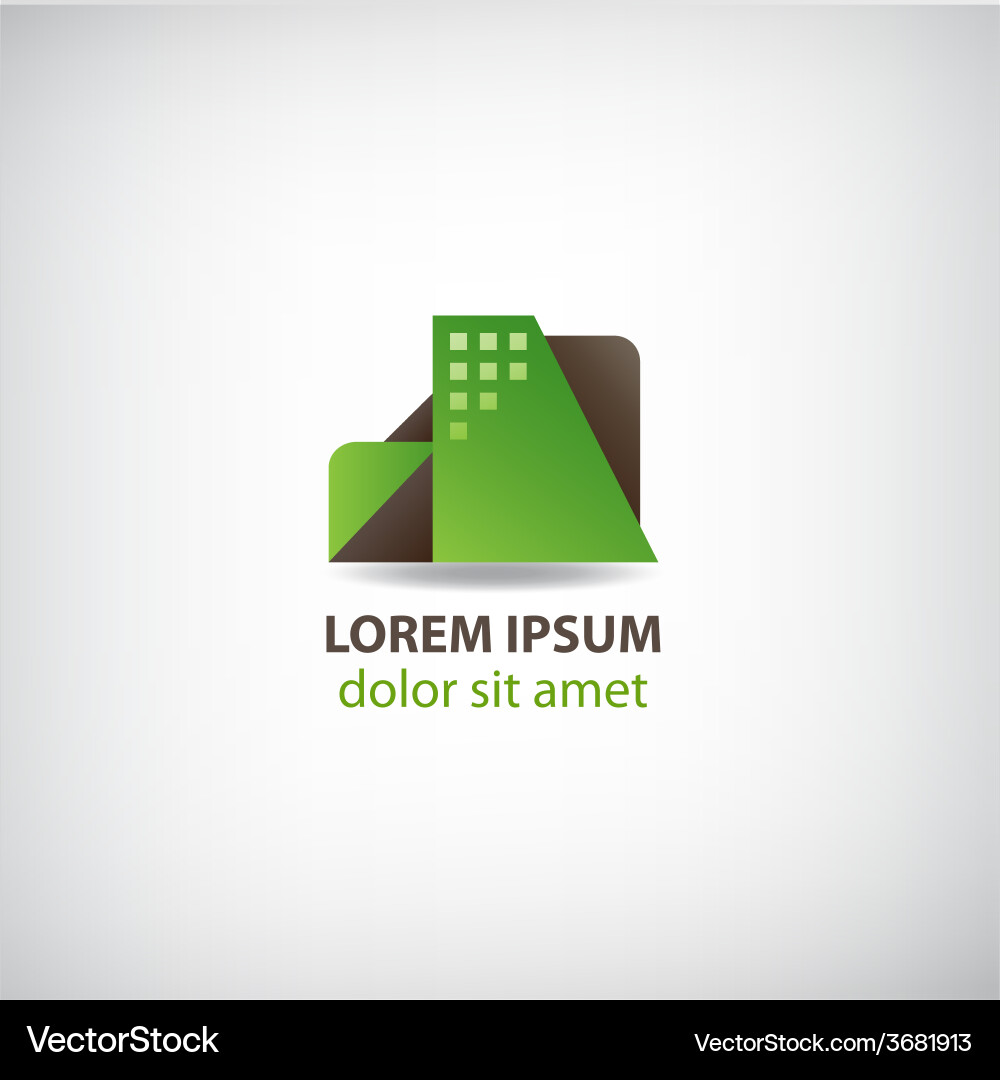Creative logo building construction for your Vector Image