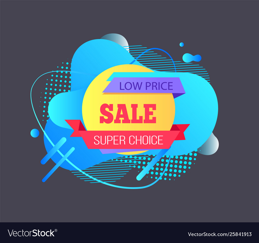 Low Price And Super Choice Banner Shop Royalty Free Vector