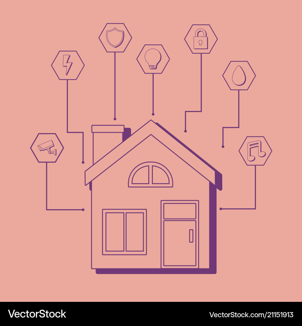 Smart home design Royalty Free Vector Image - VectorStock
