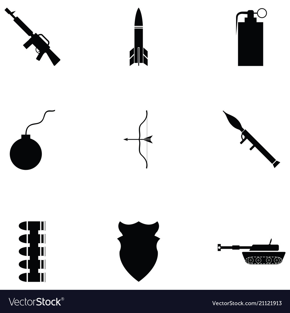 War icon set Royalty Free Vector Image - VectorStock