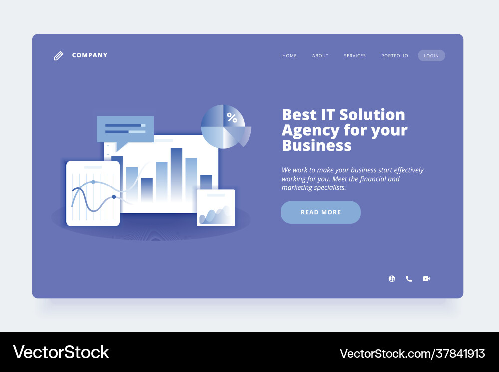 Web design template Royalty Free Vector Image - VectorStock