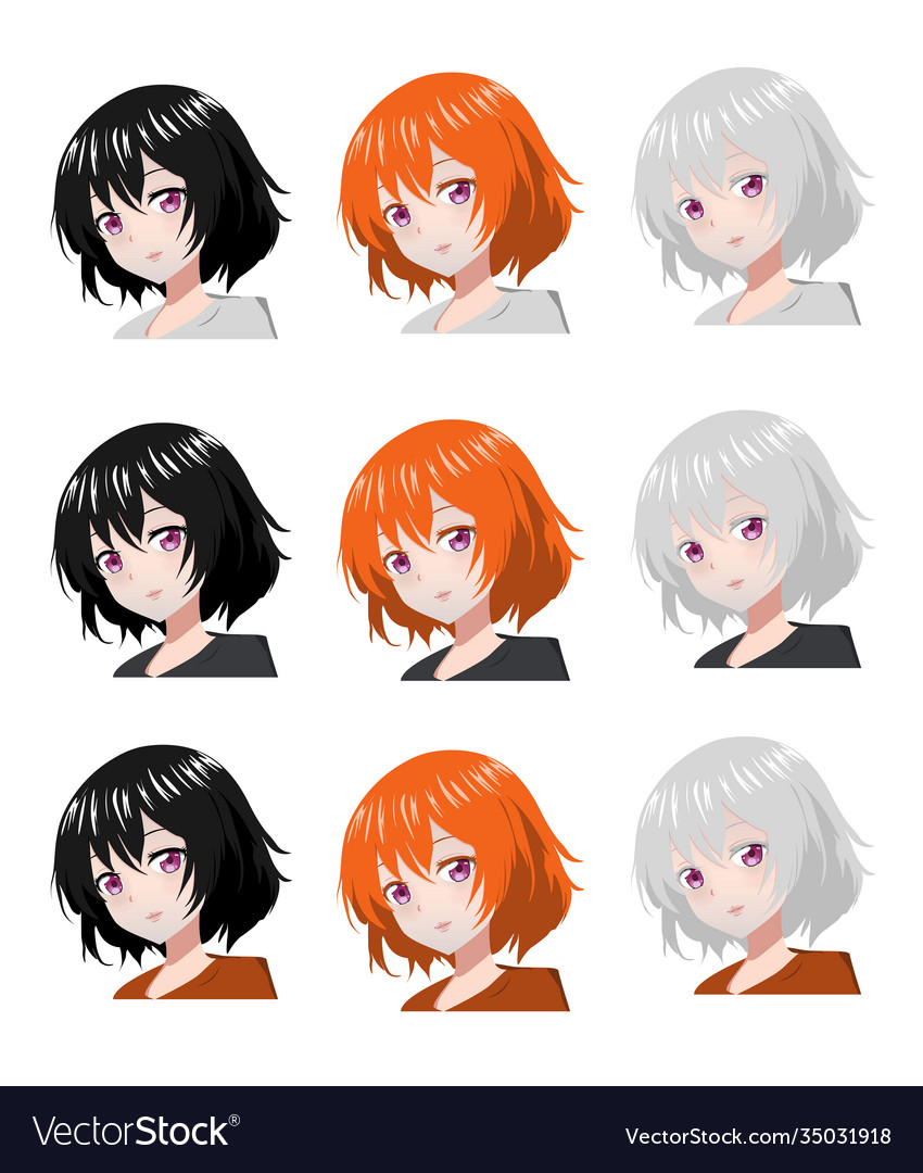 Premium Vector  Young girl anime style character vector illustration  design manga anime girl hair faces cartoon