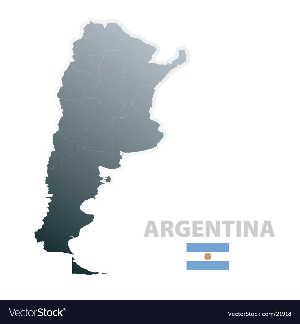 Argentina Map With Official Flag Royalty Free Vector Image