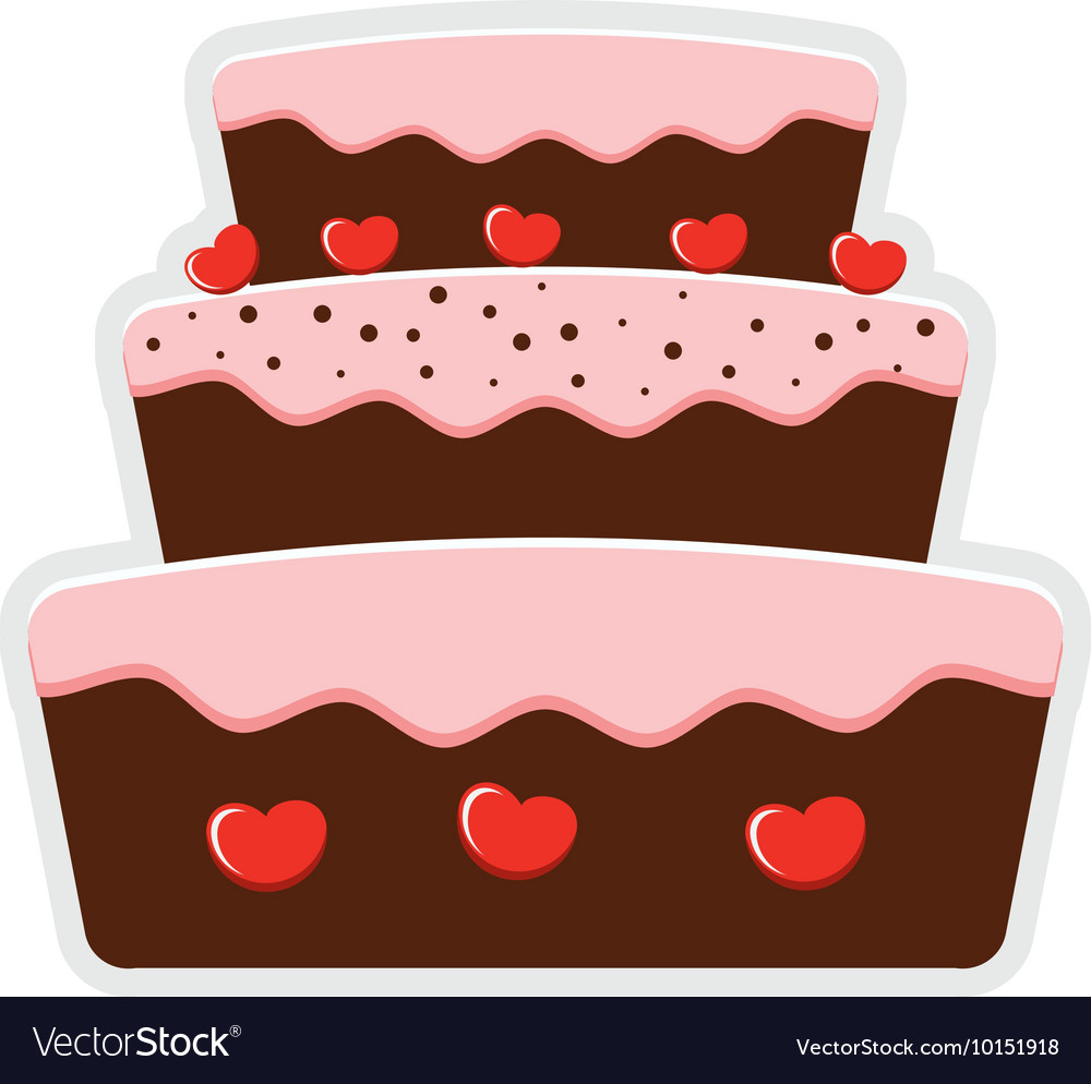 Cake party cream bakery birthday icon Royalty Free Vector