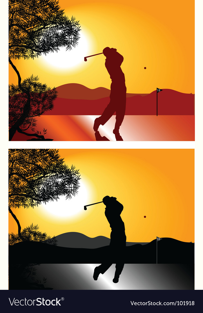 Golfer Royalty Free Vector Image Vectorstock