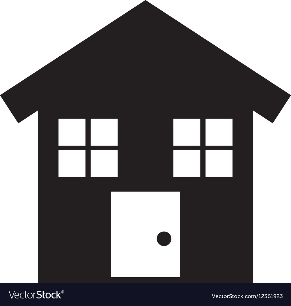 House exterior isolated icon Royalty Free Vector Image