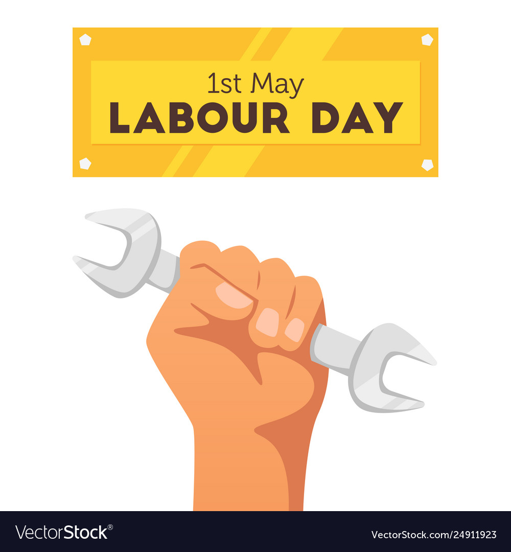 Labour day design template Royalty Free Vector Image