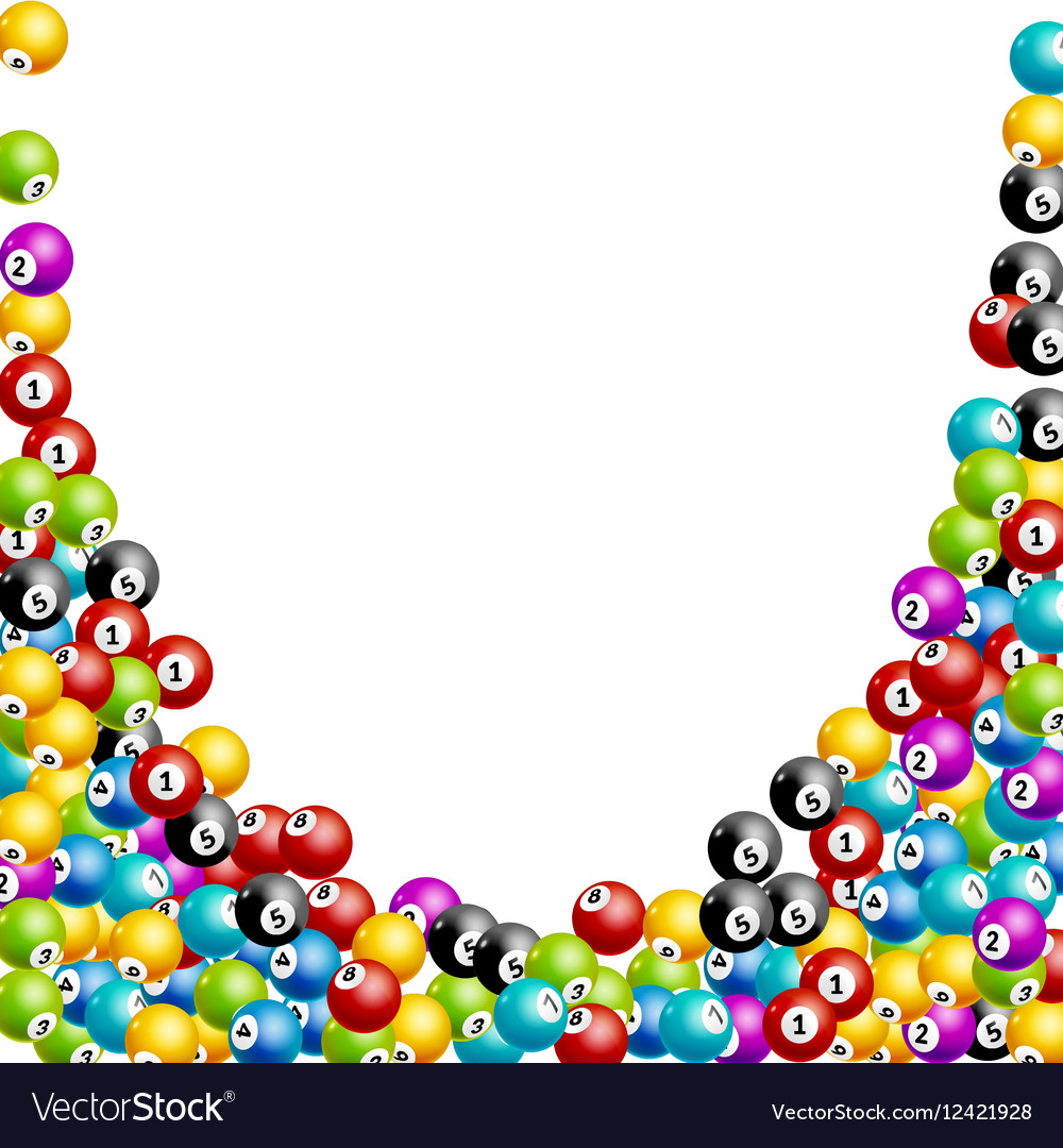 Bingo Lottery Balls Numbers Background Lottery Vector Image