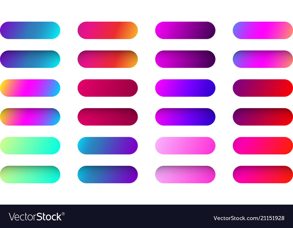 Colorful web button templates isolated on white Vector Image