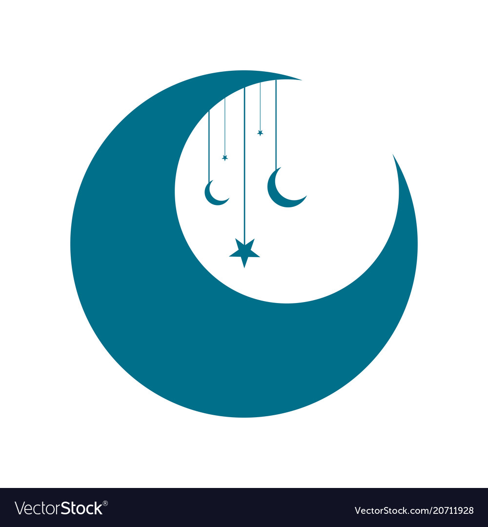 Moon With A Star Icon Royalty Free Vector Image