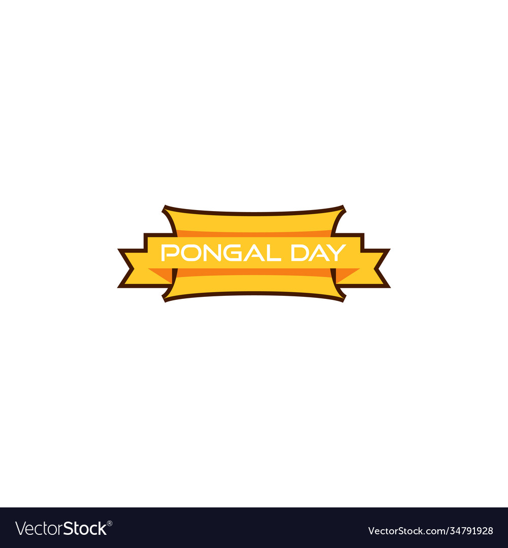 Pongal day logo design art modern