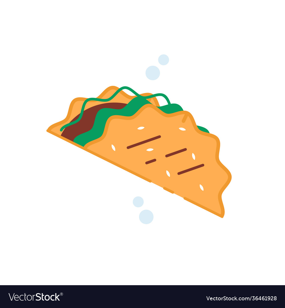 Wrap food flat logo icon sign isolated Royalty Free Vector